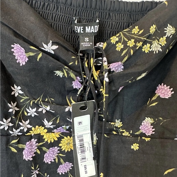 NWT Steve Madden Floral Black Dress Sz S - Picture 6 of 9